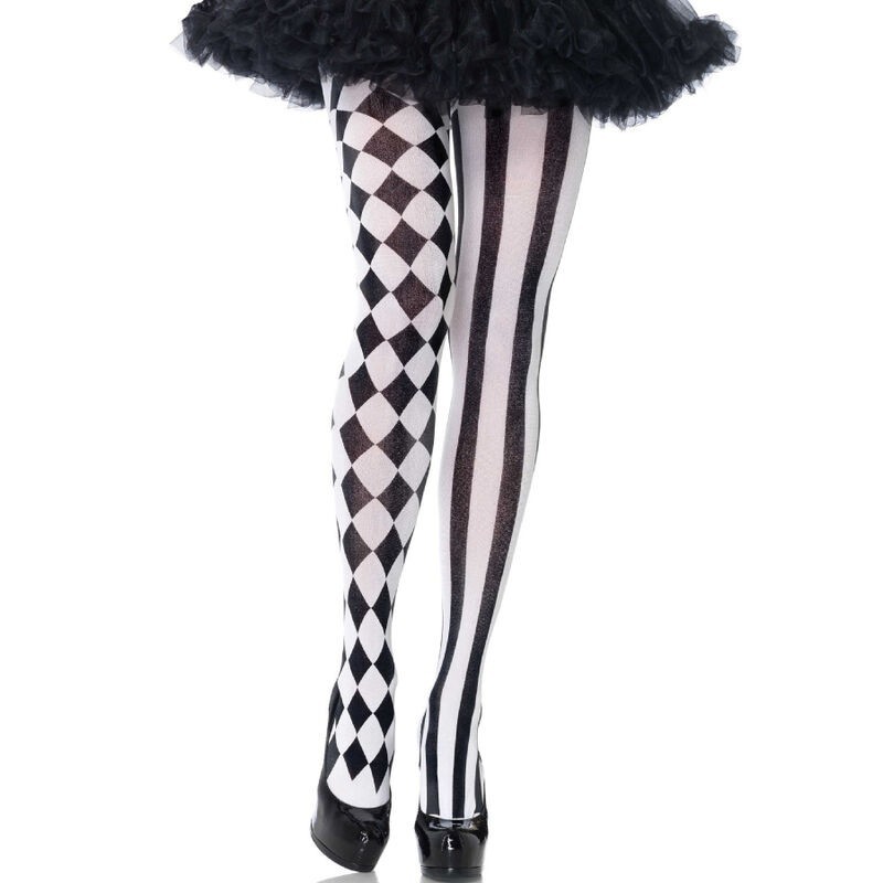 Harlequin Stockings Black/White Harlequin Stockings Black/White