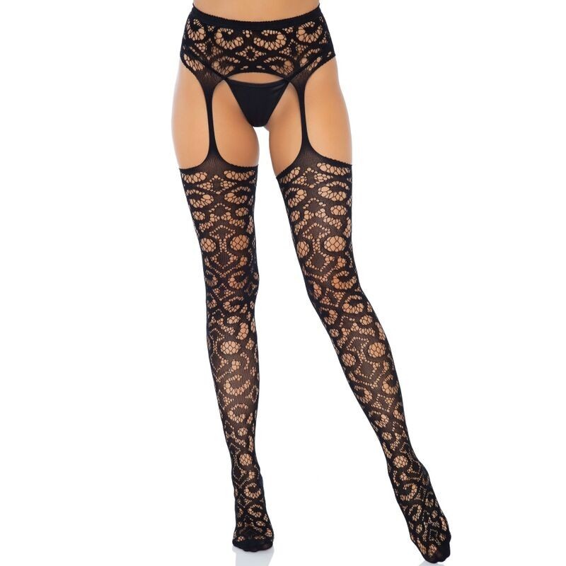 Stockings With Suspender Belt One Size