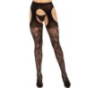 Black Lace Stockings With Garter