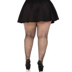 Krystalliserede Netstrømper Sort Plus Size
