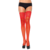 Self-Adhesive Red Stockings With Wide Lace One Size
