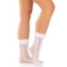 Medias Tobilleras Con Volantes Blanco