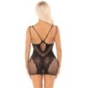 Mini-Netzkleid mit Trägern Schwarz