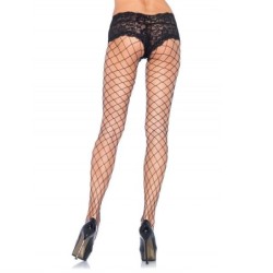 Collants Résille avec Short en Dentelle