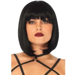 Peruca Curta Com Corte Bob Natural Preto