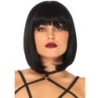 Peruca Curta Com Corte Bob Natural Preto