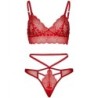 Set 2 Pezzi Con Tanga Doppia Bretella M/L Rosso