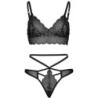 Set 2 osaa, jossa tuplarimpsu stringit S/M Musta