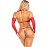 Ensemble 3 Pièces Top + String + Manches