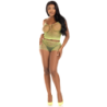 Lime Fishnet T-Shirt & Trouser Set