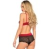 Set zweiteilig Rot und Schwarz S/M