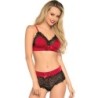 Set zweiteilig Rot und Schwarz S/M