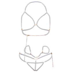 Ensemble Soutien-gorge Menottes & String Perle