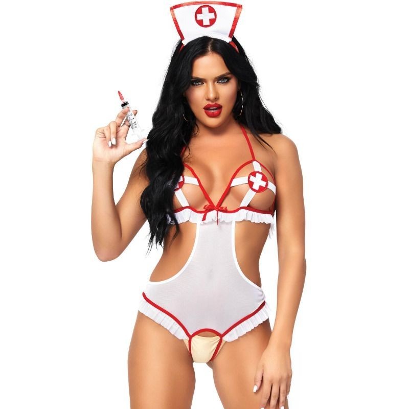 Teddy Nurse with Crotchless Design One Size