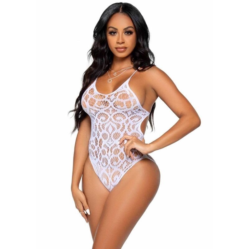Lace Teddy With Strappy Back - White