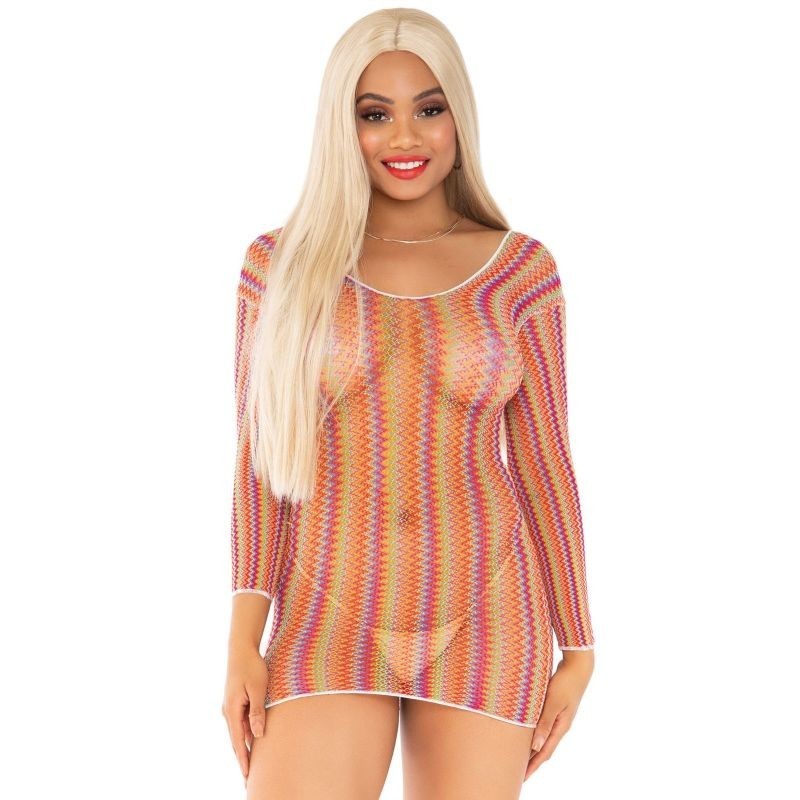 Robe Courte Multicolore Taille Unique