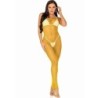 Robe Longue en Maille Jaune Taille Unique