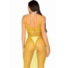 Robe Longue en Maille Jaune Taille Unique