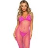 Langes Netzkleid Fuchsia Einheitsgröße