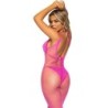 Langes Netzkleid Fuchsia Einheitsgröße