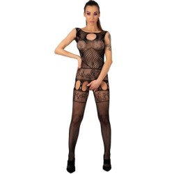 Ambroise Lc 17352 Bodystocking Crotchless Črna Univerzalna Velikost