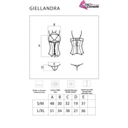 Giellandra For The Senses Collection Korset + Trusse Sort L/Xl