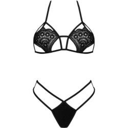 Jimena Lc 20216 Soutien-gorge + String Noir Taille Unique