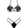 Jimena Lc 20216 Reggiseno + Perizoma Nero Taglia Unica