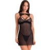 Krolina Lc 90734 Chemise + Tanga Crna S/M