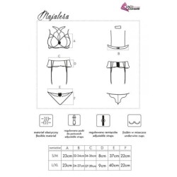 Majalesa Lc 90526 Modrček + Podvezice + Hlačke Black L/Xl