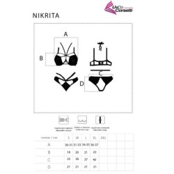 Nikrita Lc 90674 Modrček + Hlačke Črna Xl