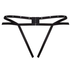 Nomade Tanga Crotchless Melns L/Xl