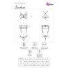 Snehana Lc 90443 Soutien-gorge + Jarretière + String Noir S/M