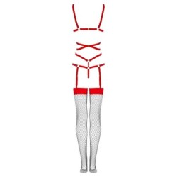 Thiara Lc 20213 Set Body + Červené Punčochy L/Xl