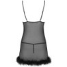 Zerunam Set Babydoll + Zwarte String L/Xl