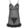 Zerunam Set Babydoll + Zwarte String S/M