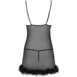 Zerunam Set Babydoll + Tanga Musta S/M