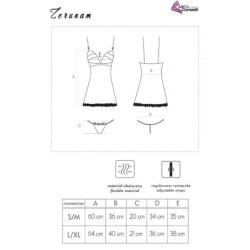 Zerunam Set Babydoll + Zwarte String S/M