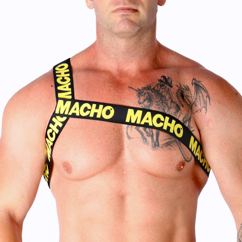 Macho - Harnais Romain Jaune L/Xl