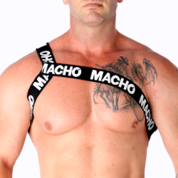 Macho - Roomalainen valjas valkoinen L/Xl