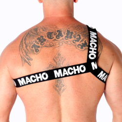 Macho - Vit Romersk Sele L/Xl