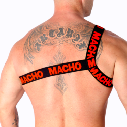 Macho - Röd Romersk Sele L/Xl