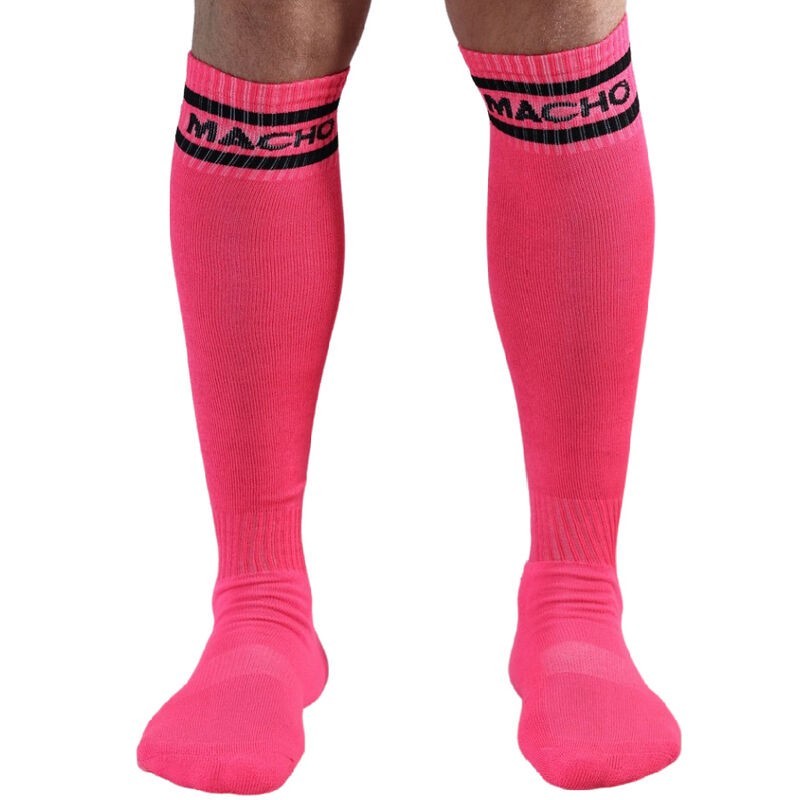 Macho - Lange Sokken One Size Roze