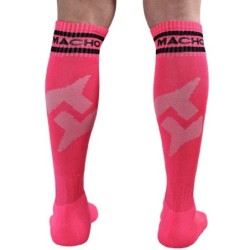 Macho - Chaussettes Hautes Taille Unique Rose