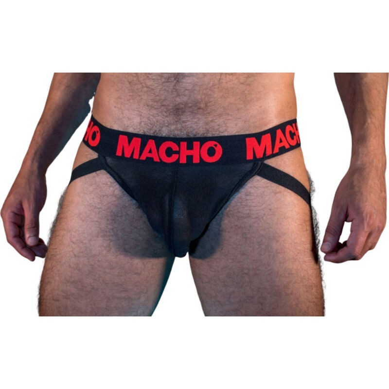 Macho - Mx26X2 Jock Črno/Rdeča Xl