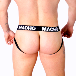 Macho - Mx27Gr Jock Läder Grå Beige L