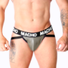 Macho - Mx27Gr Jock Couro Cinza Bege Xl