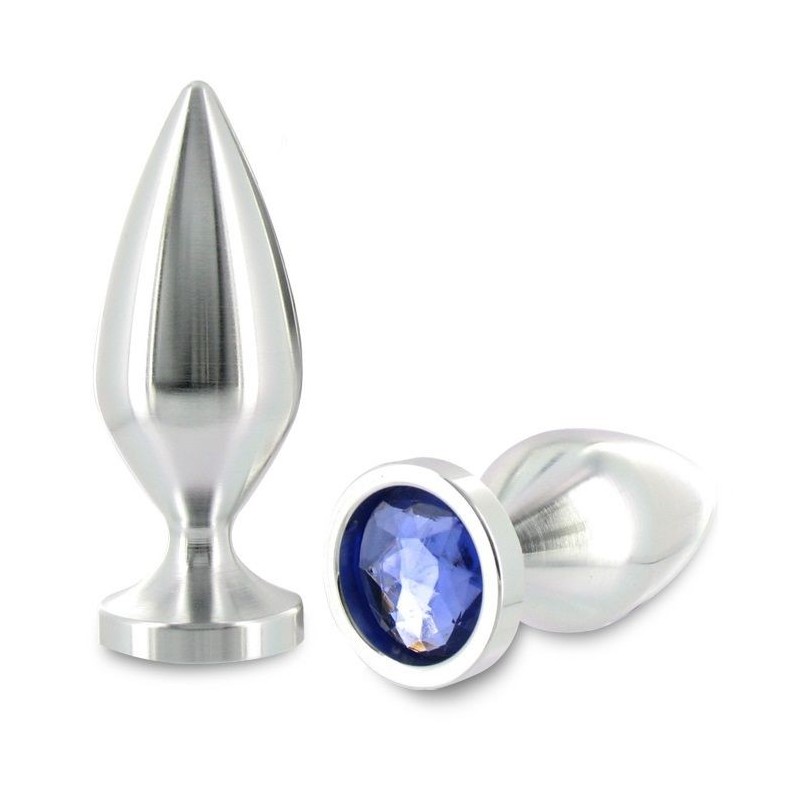 Large Crystal Coloured Aluminium Anal Plug 10.16cm Large Crystal Coloured Aluminium Anal Plug 10.16cm