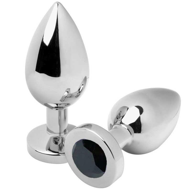 Anal Plug Diamond Must Keskmine 7.62Cm