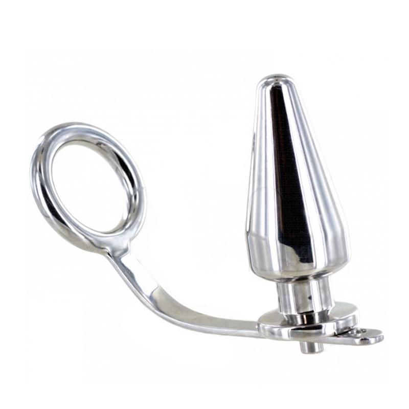 Anel Aço Com Plug Anal 80 X 55 Mm